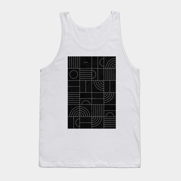 My Favorite Geometric Patterns No.27 - Black Tank Top by ZoltanRatko